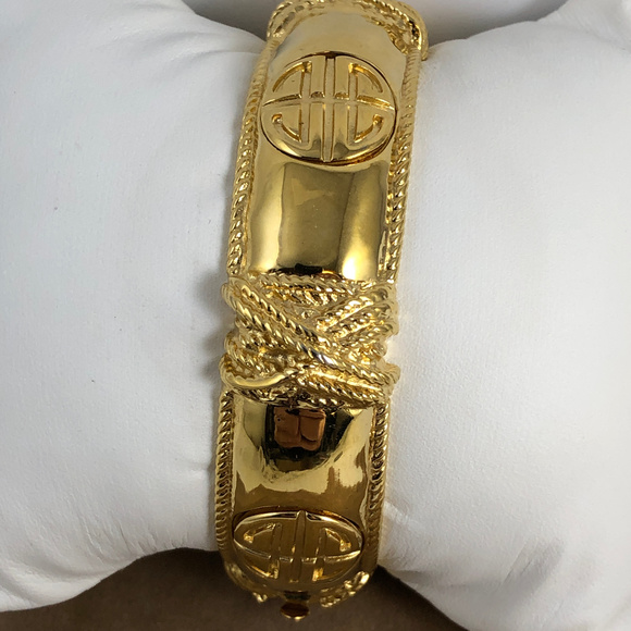 Givenchy Jewelry - Givenchy Gold Tone Polished Bangle Bracelet Paris